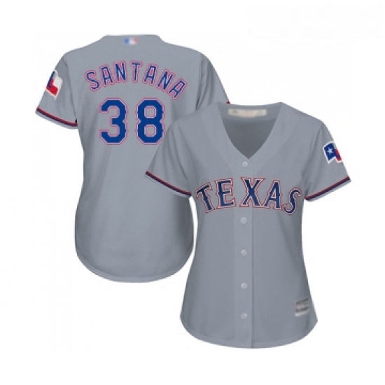 Womens Texas Rangers 38 Danny Santana Replica Grey Road Cool Base Baseball Jersey Womens Texas Rangers 38 Danny Santana Replica Grey Road Cool Base Baseball Jersey
