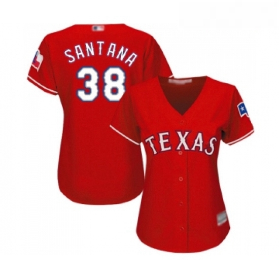 Womens Texas Rangers 38 Danny Santana Replica Red Alternate Cool Base Baseball Jersey Womens Texas Rangers 38 Danny Santana Replica Red Alternate Cool Base Baseball Jersey