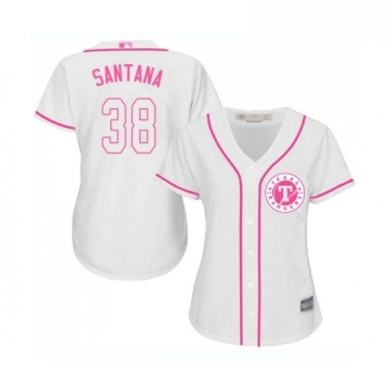 Womens Texas Rangers 38 Danny Santana Replica White Fashion Cool Base Baseball Jersey Womens Texas Rangers 38 Danny Santana Replica White Fashion Cool Base Baseball Jersey