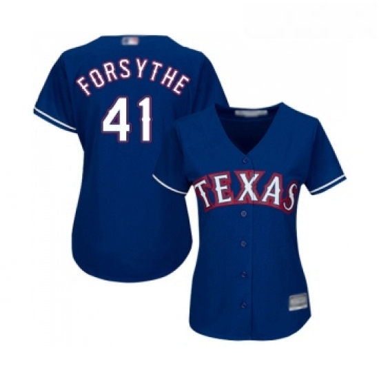 Womens Texas Rangers 41 Logan Forsythe Authentic Royal Blue Alternate 2 Cool Base Baseball Jersey Womens Texas Rangers 41 Logan Forsythe Authentic Royal Blue Alternate 2 Cool Base Baseball Jersey