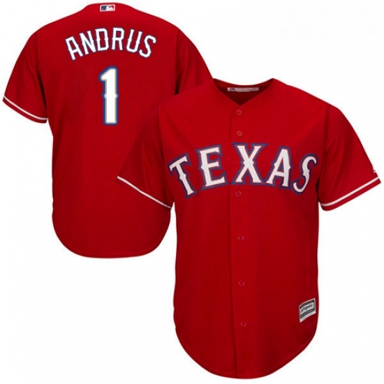 Youth Majestic Texas Rangers 1 Elvis Andrus Authentic Red Alternate Cool Base MLB Jersey Youth Majestic Texas Rangers 1 Elvis Andrus Authentic Red Alternate Cool Base MLB Jersey