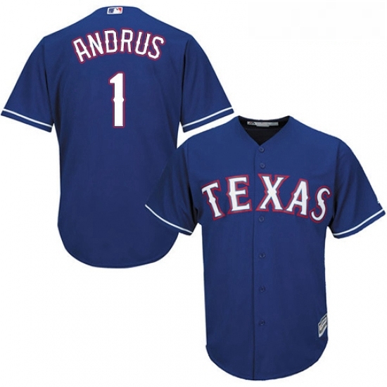 Youth Majestic Texas Rangers 1 Elvis Andrus Replica Royal Blue Alternate 2 Cool Base MLB Jersey Youth Majestic Texas Rangers 1 Elvis Andrus Replica Royal Blue Alternate 2 Cool Base MLB Jersey
