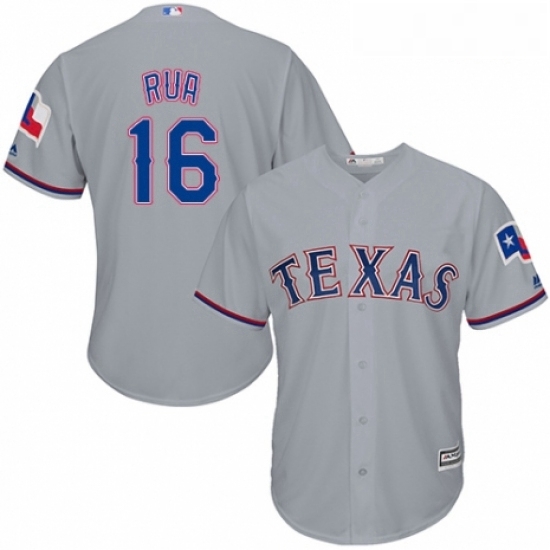Youth Majestic Texas Rangers 16 Ryan Rua Authentic Grey Road Cool Base MLB Jersey Youth Majestic Texas Rangers 16 Ryan Rua Authentic Grey Road Cool Base MLB Jersey