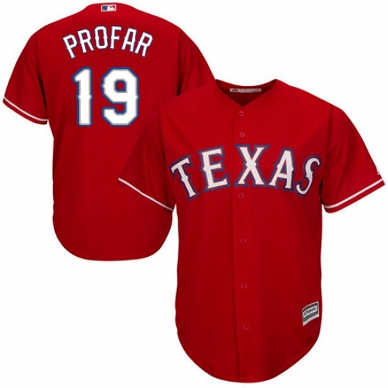 Youth Majestic Texas Rangers 19 Jurickson Profar Authentic Red Alternate Cool Base MLB Jersey Youth Majestic Texas Rangers 19 Jurickson Profar Authentic Red Alternate Cool Base MLB Jersey