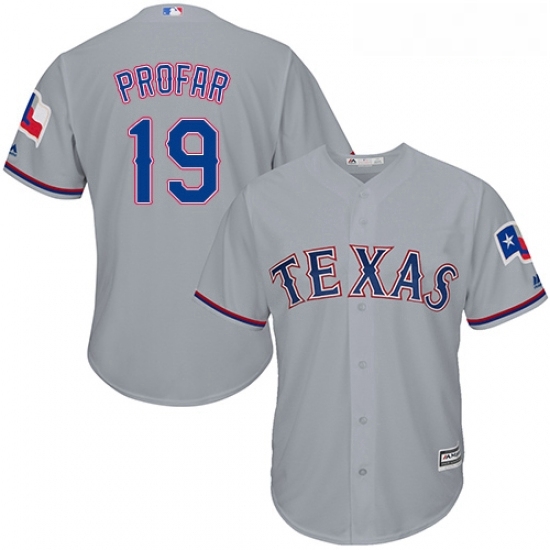 Youth Majestic Texas Rangers 19 Jurickson Profar Replica Grey Road Cool Base MLB Jersey Youth Majestic Texas Rangers 19 Jurickson Profar Replica Grey Road Cool Base MLB Jersey