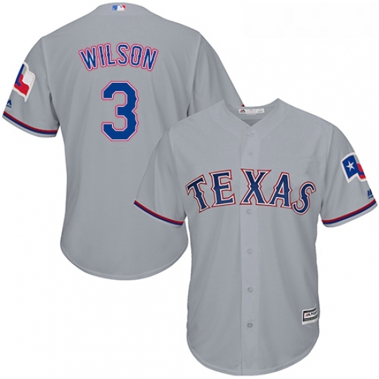 Youth Majestic Texas Rangers 3 Russell Wilson Authentic Grey Road Cool Base MLB Jersey Youth Majestic Texas Rangers 3 Russell Wilson Authentic Grey Road Cool Base MLB Jersey