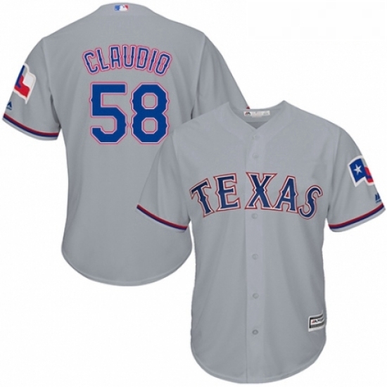 Youth Majestic Texas Rangers 58 Alex Claudio Authentic Grey Road Cool Base MLB Jersey Youth Majestic Texas Rangers 58 Alex Claudio Authentic Grey Road Cool Base MLB Jersey