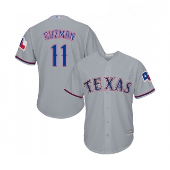 Youth Texas Rangers 11 Ronald Guzman Replica Grey Road Cool Base Baseball Jersey Youth Texas Rangers 11 Ronald Guzman Replica Grey Road Cool Base Baseball Jersey