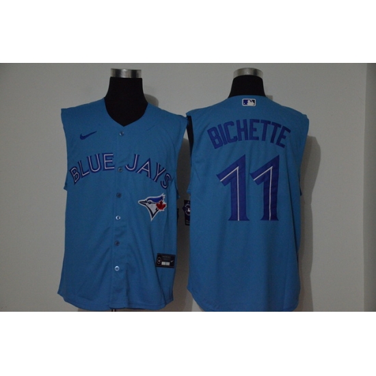 Blue Jays 11 Bo Bichette Blue Nike Cool Base Sleeveless Jersey Blue Jays 11 Bo Bichette Blue Nike Cool Base Sleeveless Jersey
