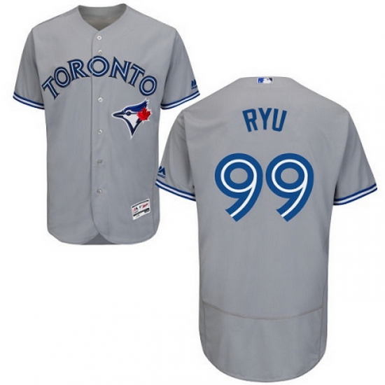 Blue Jays 99 HyunJin Ryu Grey Flexbase Authentic Collection Stitched MLB Jersey Blue Jays 99 HyunJin Ryu Grey Flexbase Authentic Collection Stitched MLB Jersey