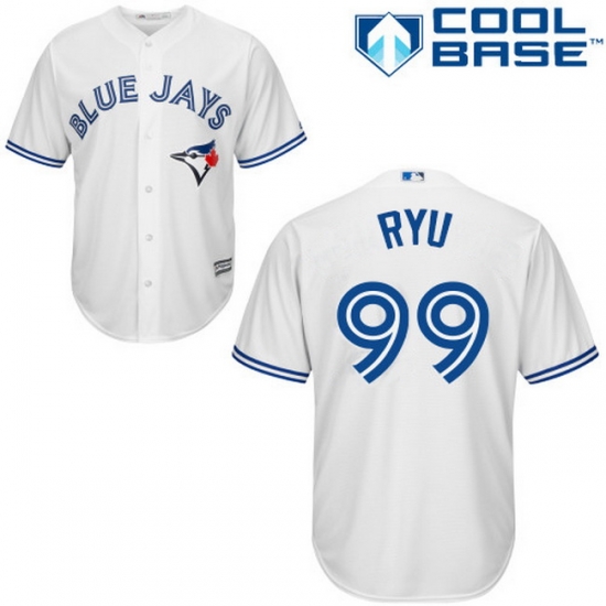 Blue Jays 99 HyunJin Ryu White New Cool Base Stitched MLB Jersey Blue Jays 99 HyunJin Ryu White New Cool Base Stitched MLB Jersey
