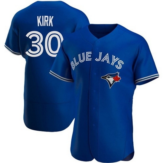 Men Nike Toronto Blue Jays #30 Alejandro Kirk Blue Home Stitched Cool Base Player Jersey Men Nike Toronto Blue Jays #30 Alejandro Kirk Blue Home Stitched Cool Base Player Jersey