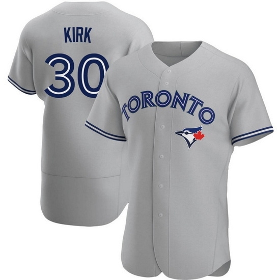 Men Nike Toronto Blue Jays #30 Alejandro Kirk Gray Home Stitched Cool Base Player Jersey Men Nike Toronto Blue Jays #30 Alejandro Kirk Gray Home Stitched Cool Base Player Jersey