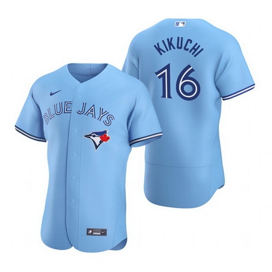 Men Toronto Blue Jays 16 Yusei Kikuchi Blue Flex Base Stitched Baseball jersey Men Toronto Blue Jays 16 Yusei Kikuchi Blue Flex Base Stitched Baseball jersey