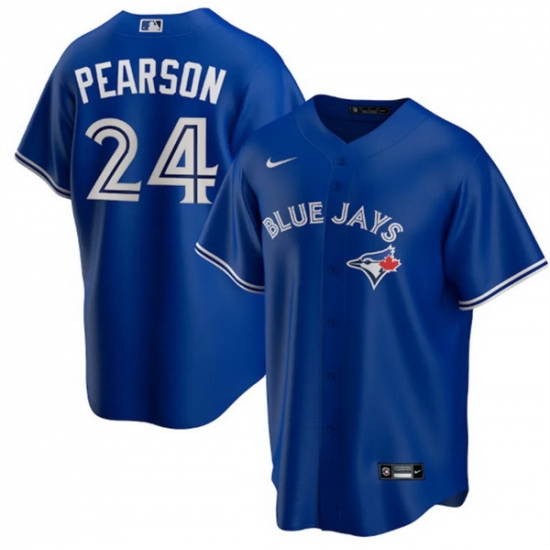 Men Toronto Blue Jays 24 Nate Pearson Royal Cool Base Stitched Jersey Men Toronto Blue Jays 24 Nate Pearson Royal Cool Base Stitched Jersey