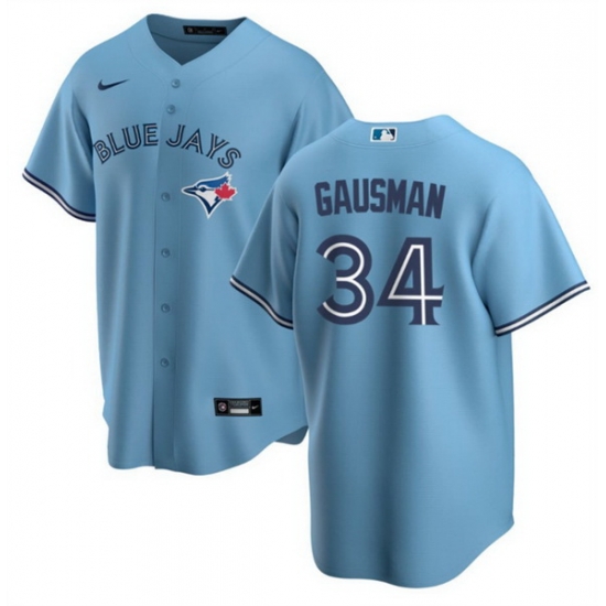 Men Toronto Blue Jays 34 Kevin Gausman Light Blue Cool Base Stitched Jersey Men Toronto Blue Jays 34 Kevin Gausman Light Blue Cool Base Stitched Jersey