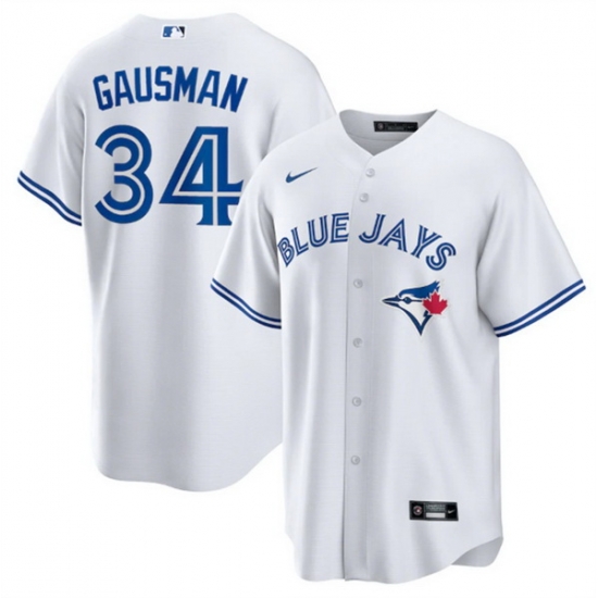 Men Toronto Blue Jays 34 Kevin Gausman White Cool Base Stitched Jersey Men Toronto Blue Jays 34 Kevin Gausman White Cool Base Stitched Jersey