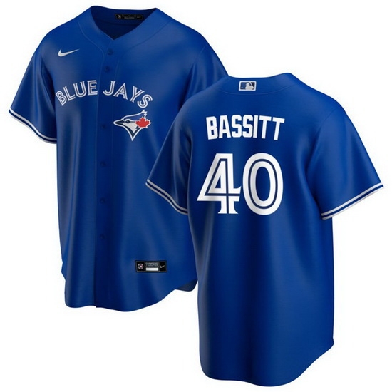 Men Toronto Blue Jays 40 Chris Bassitt Royal Cool Base Stitched Jersey Men Toronto Blue Jays 40 Chris Bassitt Royal Cool Base Stitched Jersey