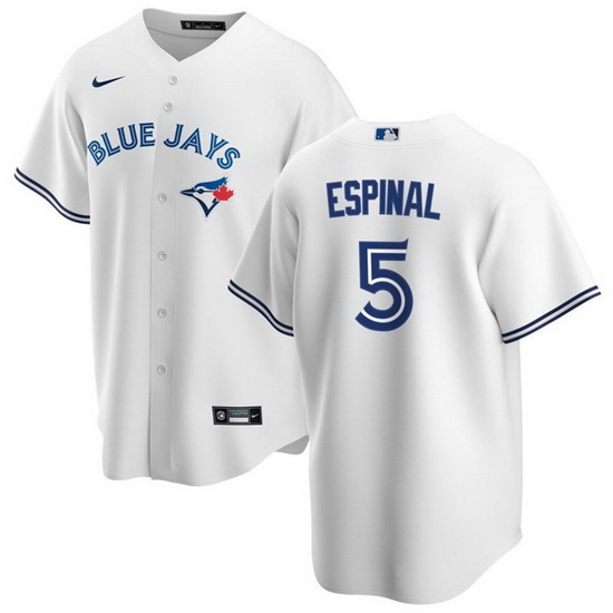 Men Toronto Blue Jays 5 Santiago Espinal White Cool Base Stitched Jersey Men Toronto Blue Jays 5 Santiago Espinal White Cool Base Stitched Jersey