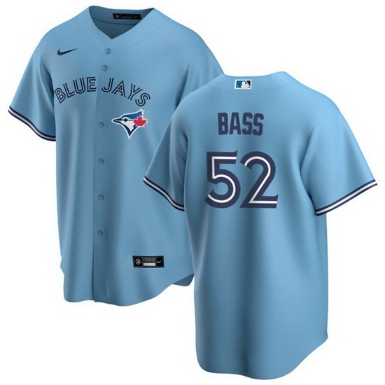 Men Toronto Blue Jays 52 Anthony Bass Light Blue Cool Base Stitched Jersey Men Toronto Blue Jays 52 Anthony Bass Light Blue Cool Base Stitched Jersey