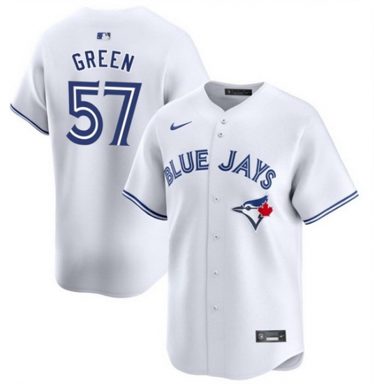 Men Toronto Blue Jays 57 Chad Green White Cool Base Stitched Jersey Men Toronto Blue Jays 57 Chad Green White Cool Base Stitched Jersey