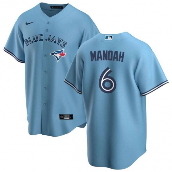Men Toronto Blue Jays 6 Alek Manoah Light Blue Cool Base Stitched Jersey Men Toronto Blue Jays 6 Alek Manoah Light Blue Cool Base Stitched Jersey