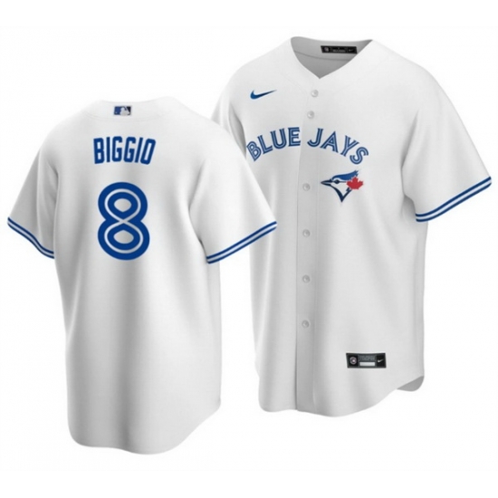 Men Toronto Blue Jays 8 Cavan Biggio White Cool Base Stitched Jersey Men Toronto Blue Jays 8 Cavan Biggio White Cool Base Stitched Jersey