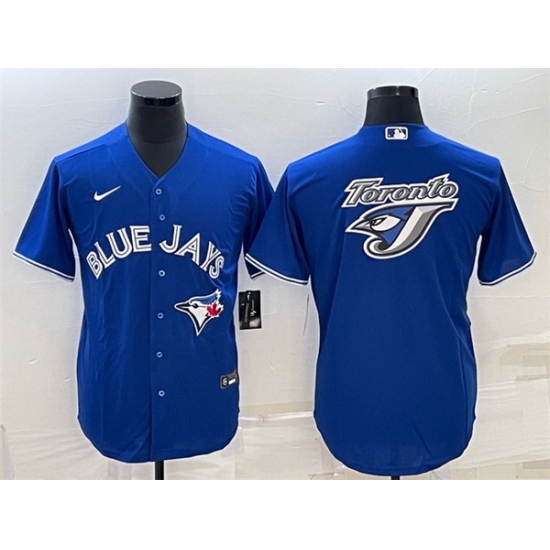 Men Toronto Blue Jays Royal Team Big Logo Cool Base Stitched Baseball Jersey Men Toronto Blue Jays Royal Team Big Logo Cool Base Stitched Baseball Jersey