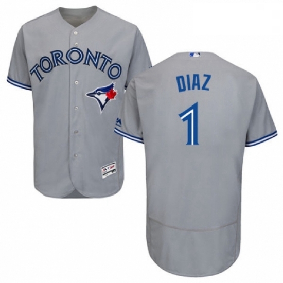 Mens Majestic Toronto Blue Jays 1 Aledmys Diaz Grey Road Flex Base Authentic Collection MLB Jersey Mens Majestic Toronto Blue Jays 1 Aledmys Diaz Grey Road Flex Base Authentic Collection MLB Jersey