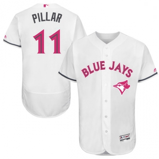 Mens Majestic Toronto Blue Jays 11 Kevin Pillar Authentic White 2016 Mothers Day Fashion Flex Base MLB Jersey Mens Majestic Toronto Blue Jays 11 Kevin Pillar Authentic White 2016 Mothers Day Fashion Flex Base MLB Jersey