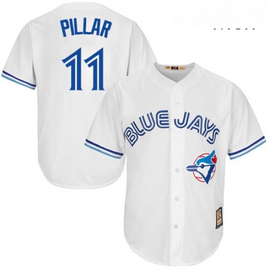 Mens Majestic Toronto Blue Jays 11 Kevin Pillar Authentic White Cooperstown MLB Jersey Mens Majestic Toronto Blue Jays 11 Kevin Pillar Authentic White Cooperstown MLB Jersey