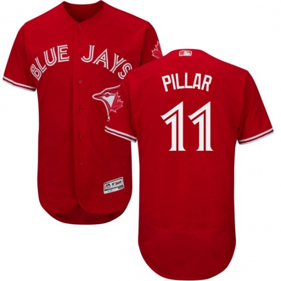 Mens Majestic Toronto Blue Jays 11 Kevin Pillar Scarlet Flexbase Authentic Collection Alternate MLB Jersey Mens Majestic Toronto Blue Jays 11 Kevin Pillar Scarlet Flexbase Authentic Collection Alternate MLB Jersey