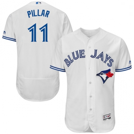 Mens Majestic Toronto Blue Jays 11 Kevin Pillar White Home Flex Base Authentic Collection MLB Jersey Mens Majestic Toronto Blue Jays 11 Kevin Pillar White Home Flex Base Authentic Collection MLB Jersey