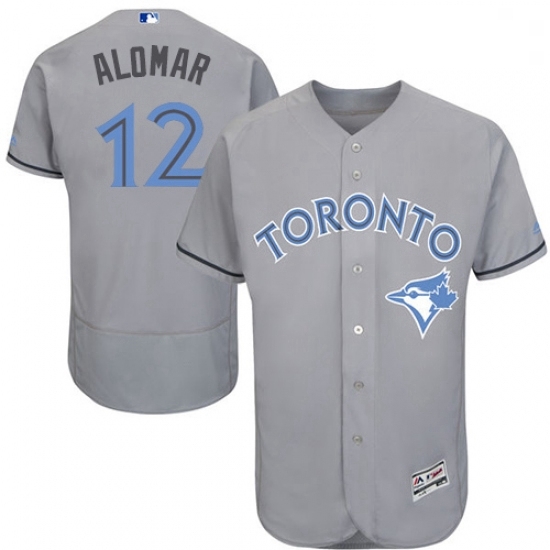 Mens Majestic Toronto Blue Jays 12 Roberto Alomar Authentic Gray 2016 Fathers Day Fashion Flex Base Jersey Mens Majestic Toronto Blue Jays 12 Roberto Alomar Authentic Gray 2016 Fathers Day Fashion Flex Base Jersey