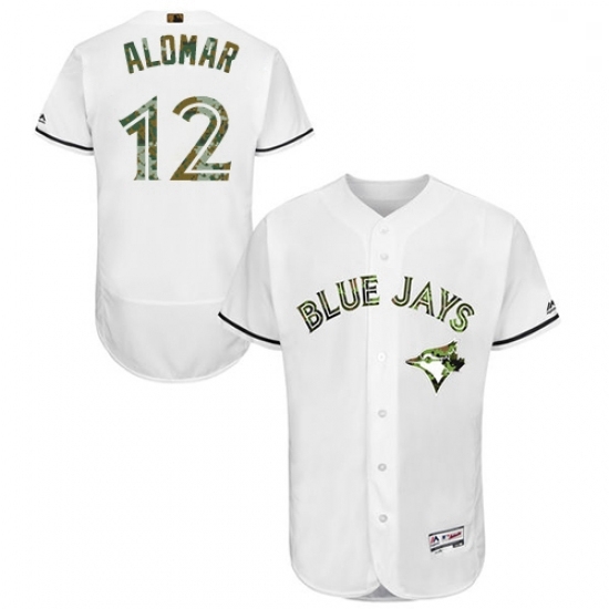 Mens Majestic Toronto Blue Jays 12 Roberto Alomar Authentic White 2016 Memorial Day Fashion Flex Base Jerseys Mens Majestic Toronto Blue Jays 12 Roberto Alomar Authentic White 2016 Memorial Day Fashion Flex Base Jerseys