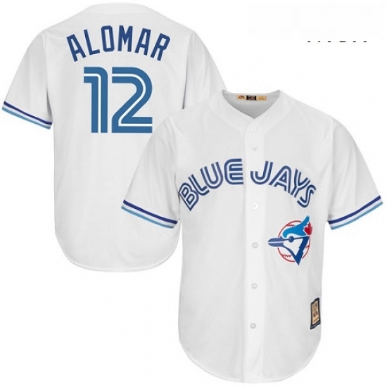 Mens Majestic Toronto Blue Jays 12 Roberto Alomar Authentic White Cooperstown MLB Jersey Mens Majestic Toronto Blue Jays 12 Roberto Alomar Authentic White Cooperstown MLB Jersey