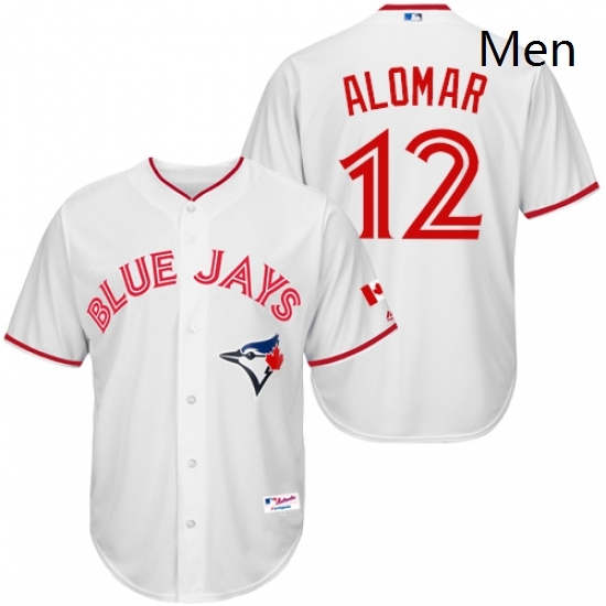 Mens Majestic Toronto Blue Jays 12 Roberto Alomar Replica White 2015 Canada Day MLB Jersey Mens Majestic Toronto Blue Jays 12 Roberto Alomar Replica White 2015 Canada Day MLB Jersey