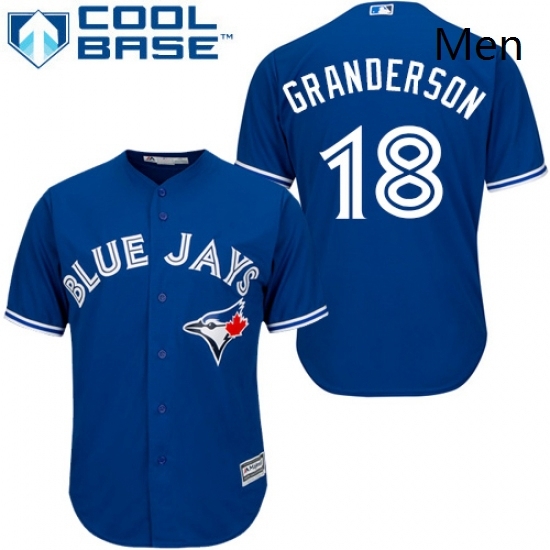Mens Majestic Toronto Blue Jays 18 Curtis Granderson Replica Blue Alternate MLB Jersey Mens Majestic Toronto Blue Jays 18 Curtis Granderson Replica Blue Alternate MLB Jersey