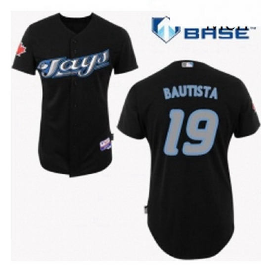 Mens Majestic Toronto Blue Jays 19 Jose Bautista Authentic Black Cool Base MLB Jersey Mens Majestic Toronto Blue Jays 19 Jose Bautista Authentic Black Cool Base MLB Jersey