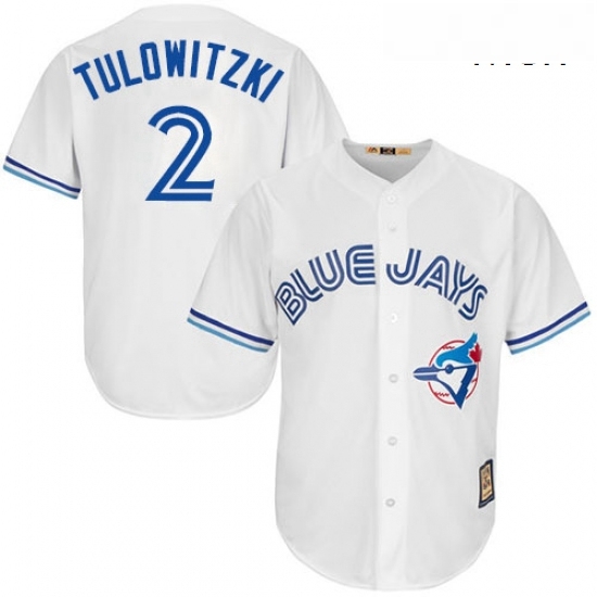 Mens Majestic Toronto Blue Jays 2 Troy Tulowitzki Authentic White Cooperstown MLB Jersey Mens Majestic Toronto Blue Jays 2 Troy Tulowitzki Authentic White Cooperstown MLB Jersey