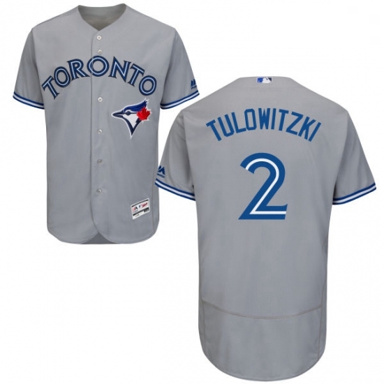 Mens Majestic Toronto Blue Jays 2 Troy Tulowitzki Grey Road Flex Base Authentic Collection MLB Jersey Mens Majestic Toronto Blue Jays 2 Troy Tulowitzki Grey Road Flex Base Authentic Collection MLB Jersey