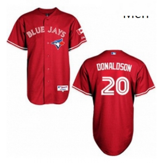 Mens Majestic Toronto Blue Jays 20 Josh Donaldson Authentic Red Canada Day MLB Jersey Mens Majestic Toronto Blue Jays 20 Josh Donaldson Authentic Red Canada Day MLB Jersey