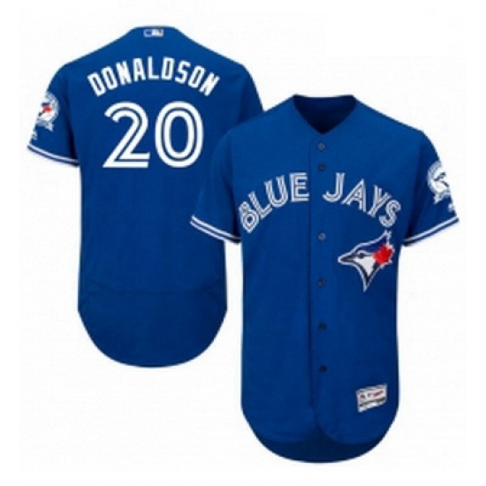 Mens Majestic Toronto Blue Jays 20 Josh Donaldson Blue Alternate Flex Base Authentic Collection MLB Jersey Mens Majestic Toronto Blue Jays 20 Josh Donaldson Blue Alternate Flex Base Authentic Collection MLB Jersey