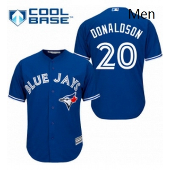 Mens Majestic Toronto Blue Jays 20 Josh Donaldson Replica Blue Alternate MLB Jersey Mens Majestic Toronto Blue Jays 20 Josh Donaldson Replica Blue Alternate MLB Jersey