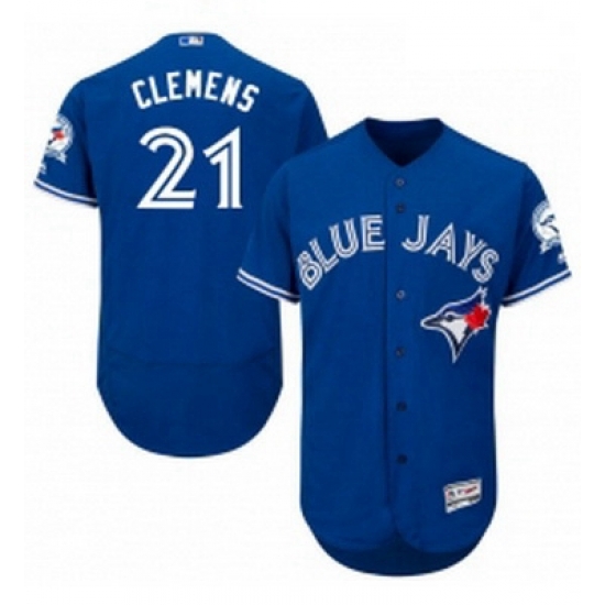 Mens Majestic Toronto Blue Jays 21 Roger Clemens Blue Alternate Flex Base Authentic Collection MLB Jersey Mens Majestic Toronto Blue Jays 21 Roger Clemens Blue Alternate Flex Base Authentic Collection MLB Jersey