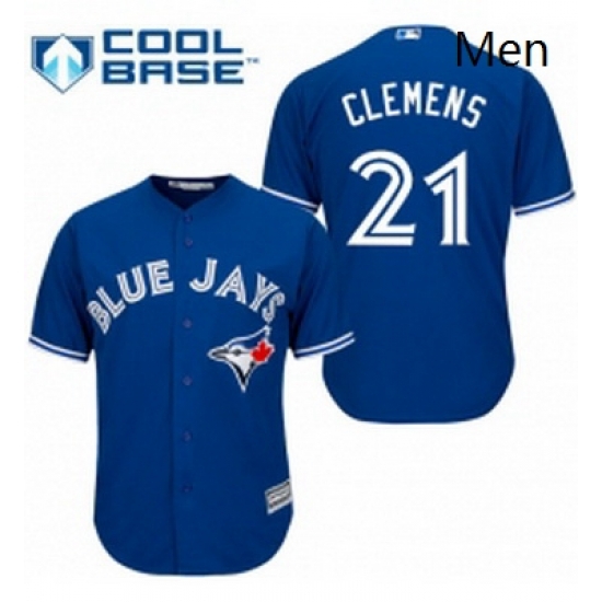 Mens Majestic Toronto Blue Jays 21 Roger Clemens Replica Blue Alternate MLB Jersey Mens Majestic Toronto Blue Jays 21 Roger Clemens Replica Blue Alternate MLB Jersey