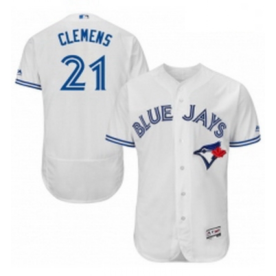 Mens Majestic Toronto Blue Jays 21 Roger Clemens White Home Flex Base Authentic Collection MLB Jersey Mens Majestic Toronto Blue Jays 21 Roger Clemens White Home Flex Base Authentic Collection MLB Jersey