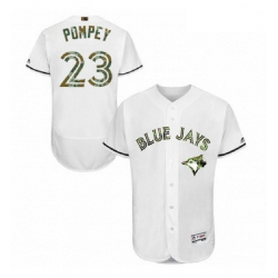 Mens Majestic Toronto Blue Jays 23 Dalton Pompey Authentic White 2016 Memorial Day Fashion Flex Base Jersey Mens Majestic Toronto Blue Jays 23 Dalton Pompey Authentic White 2016 Memorial Day Fashion Flex Base Jersey