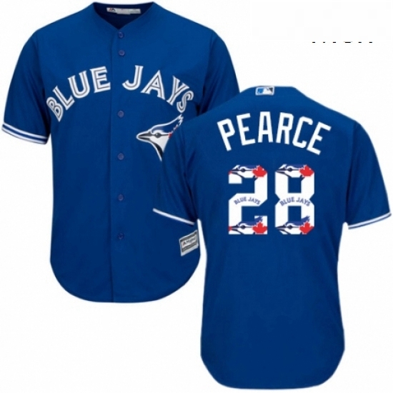 Mens Majestic Toronto Blue Jays 28 Steve Pearce Authentic Blue Team Logo Fashion MLB Jersey Mens Majestic Toronto Blue Jays 28 Steve Pearce Authentic Blue Team Logo Fashion MLB Jersey