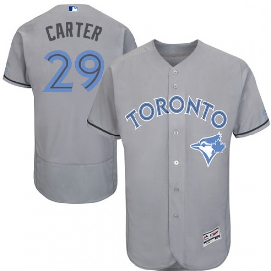 Mens Majestic Toronto Blue Jays 29 Joe Carter Authentic Gray 2016 Fathers Day Fashion Flex Base MLB Jersey Mens Majestic Toronto Blue Jays 29 Joe Carter Authentic Gray 2016 Fathers Day Fashion Flex Base MLB Jersey